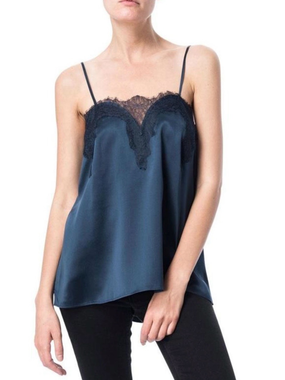 Cami nyc sweetheart navy 100% silk cami